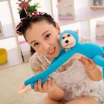 Peluche kawaii singe bleu, parfait pour les câlins