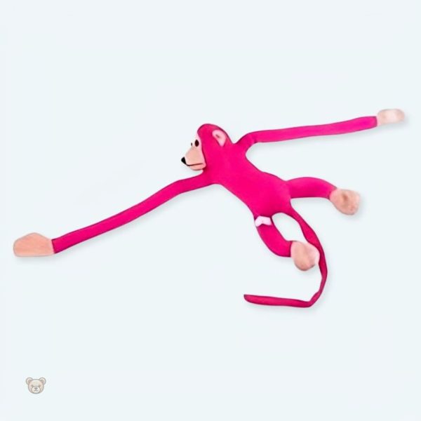 peluche-singe-kawaii-fushia-longue-queue-douillet-enfant-1 Peluche singe kawaii fushia avec une longue queue douillette