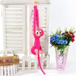 Peluche douce et colorée pour enfants, motif singe kawaii
