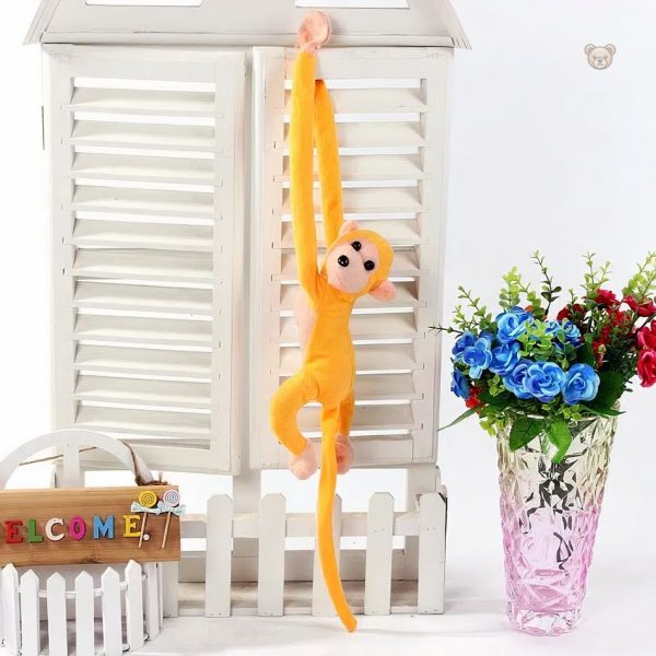 Peluche moelleuse singe kawaii en couleur jaune pour les petits