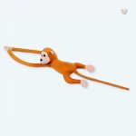 Peluche singe kawaii marron à queue longue et douce pour enfant