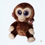 Peluche singe marron doux pour enfants, idéale pour câlins