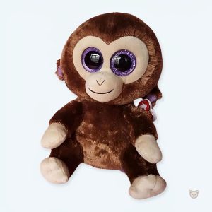 Peluche singe marron doux pour enfants, idéale pour câlins