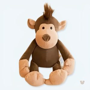 Peluche singe marron doux pour câlins d'enfants