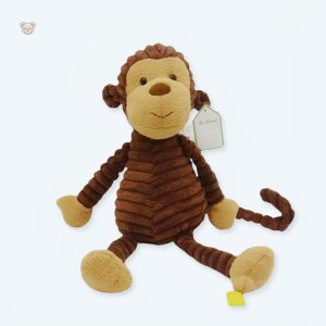 Peluche singe marron doux pour câlins d'enfants