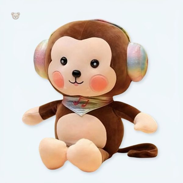 peluche-singe-marron-kawaii-doux-calin-enfant-chambre-1 Peluche singe marron kawaii douce pour enfant