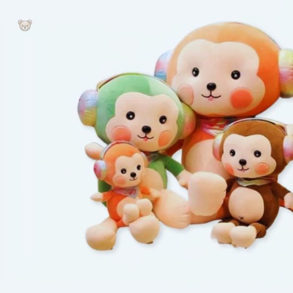 peluche-singe-rouge-mignon-douce-caline-enfant-1 Peluche singe rouge douce et câline pour enfants