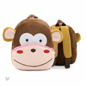 Sac à dos singe en peluche, idéal pour les enfants et le jeu