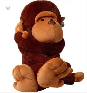 Peluche singe douce, idéale pour câlins et jeux