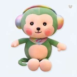 Peluche singe vert doux pour chambre d'enfant