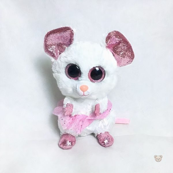 Mignonne peluche souris grise, idéale pour les câlins d'enfants