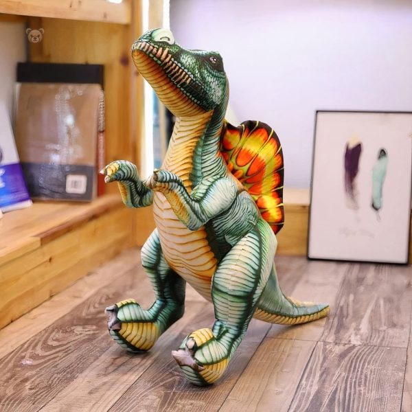 peluche-spinosaurus-vert-doux-dinosaure-dino-chambre-enfant-1 Peluche Spinosaurus verte douce pour chambre d'enfant