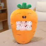 Peluche géante squishmallow en forme de carotte