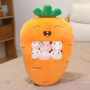 Peluche géante squishmallow en forme de carotte