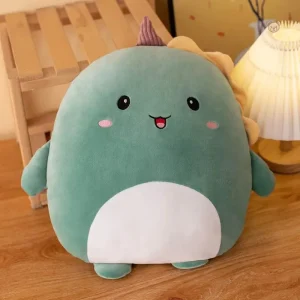 Peluche squishmallow dinosaure vert, petit et mignon