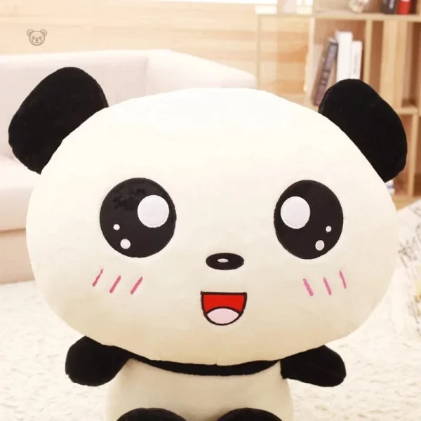 Grand panda en peluche, parfait compagnon de jeu