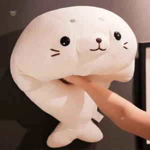 Peluche douce phoque blanc pour câlins