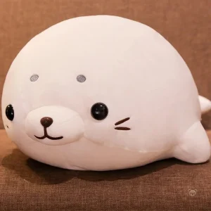 Peluche phoque blanc au design adorable et moelleux