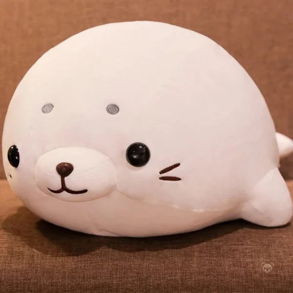 Peluche phoque blanc au design adorable et moelleux