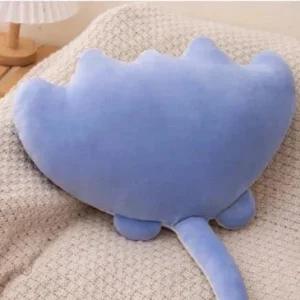 Peluche raie squishmallow, design blanc et bleu, idéal pour les enfants
