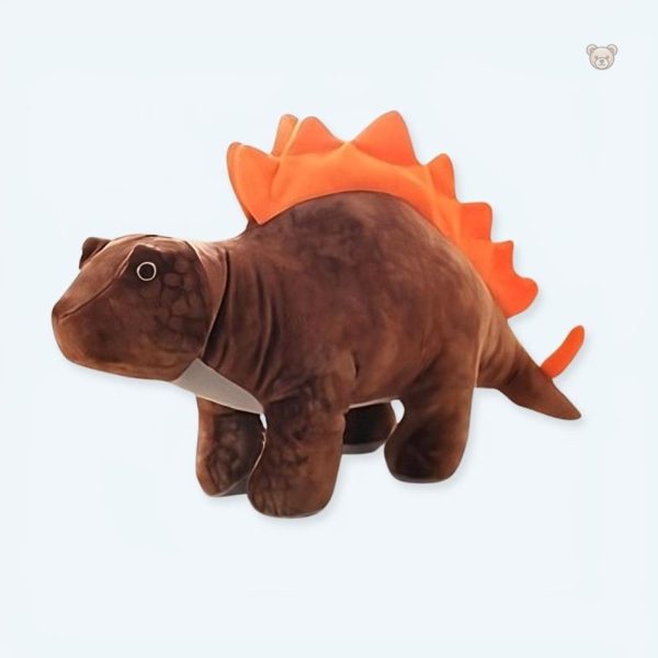 peluche-stegosaure-marron-doux-dino-prehistorique-enfant-1 Peluche stégosaure marron douce pour enfant