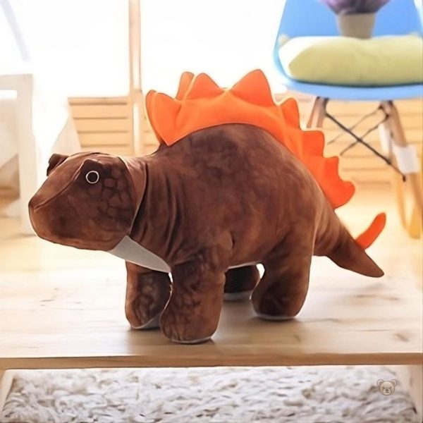 Doudou stégosaure doux, compagnon tendre pour petits