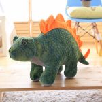 Stégosaure en peluche vert, idéal pour les câlins