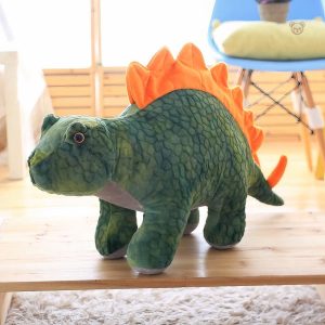 Stégosaure en peluche vert, idéal pour les câlins