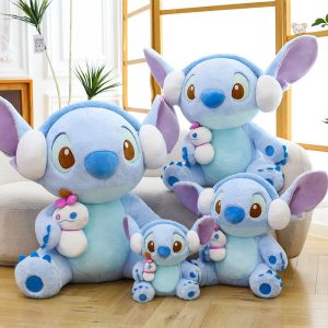 Stitch mignon en peluche avec écouteurs