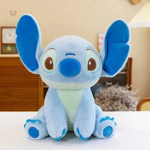 Peluche Stitch bleu clair, douce et câline