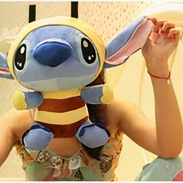 Peluche douce Stitch avec costume d'abeille