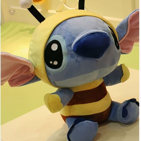 Doudou Stitch en peluche, thème abeille charmant