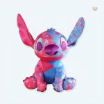 Peluche Stitch rose et bleu clair, douce et câline pour enfant