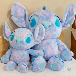 Peluche bleue dégradée de Stitch, idéale pour câlins et décorations