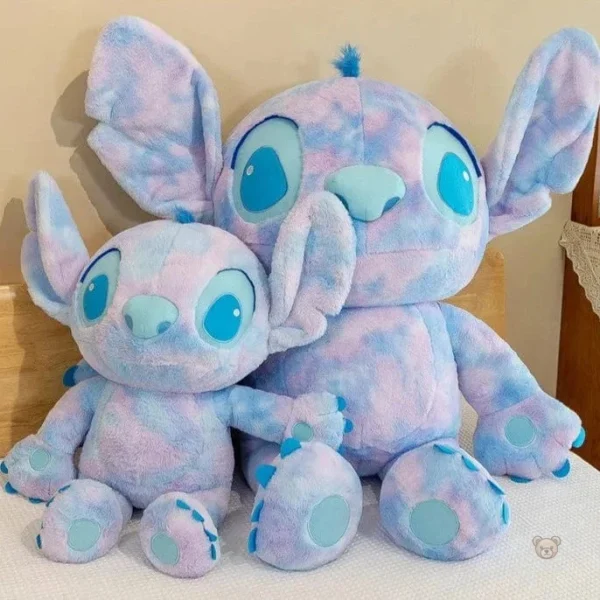 Peluche bleue dégradée de Stitch, idéale pour câlins et décorations