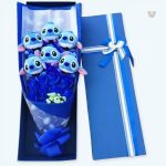 Peluche Stitch gentleman avec fleur romantique, douce et câline