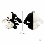 Peluche Stitch en noir et blanc, idéale pour les câlins d'hiver