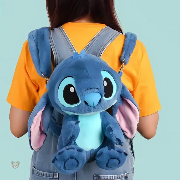 Sac à dos Stitch en peluche, accessoire amusant pour enfants