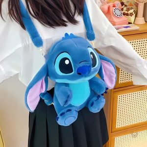 Sac à dos enfant en peluche Stitch, idéal pour les sorties