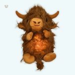 Peluche taureau doux pour enfants, musical et apaisant