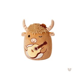 Peluche taureau musicale, douce et câline pour les enfants