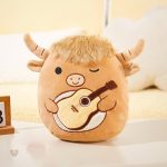 Peluche taureau amusante, parfaite pour des histoires douces