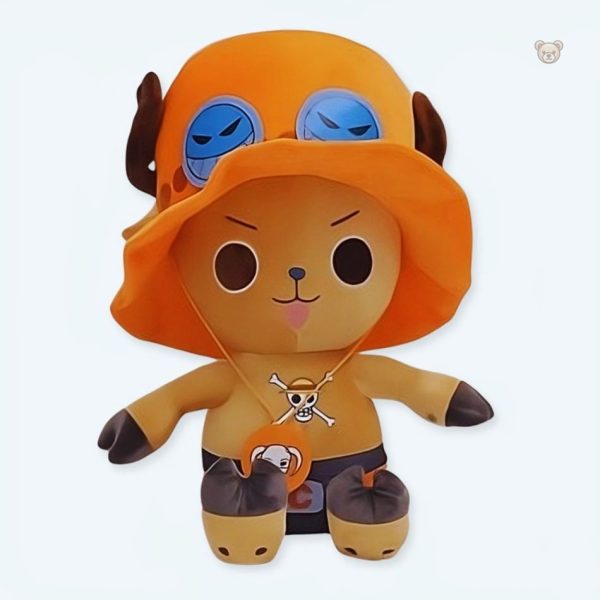 peluche-tony-chopper-one-piece-pirate-orange-doux-1 Peluche douce Tony Chopper One Piece, motif pirate orange