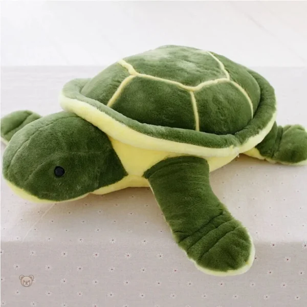peluche-tortue-douce-verte-et-jaune-1 Peluche tortue douce verte et jaune