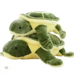 Peluche tortue en peluche verte et jaune