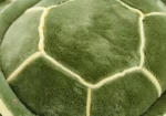 Tortue en peluche, design vert et jaune