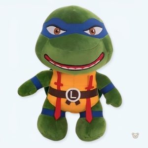 Peluche douce Tortue Ninja Leonardo verte pour enfant