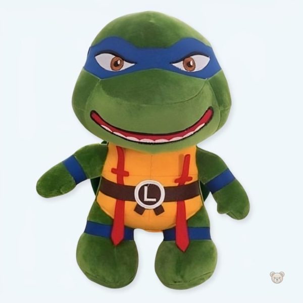 peluche-tortue-ninja-leonardo-verte-douce-enfant-aventure-1 Peluche douce Tortue Ninja Leonardo verte pour enfant
