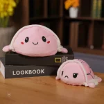 Tortue réversible, jouet en peluche moelleux