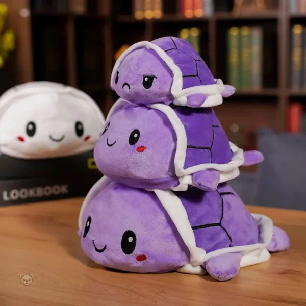 Peluche douce tortue, changement de design facile